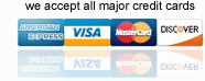 Credit cards accepted